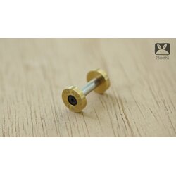 น๊อตยึดประกับ เลเซอร์ลายตูดลูกปืน ทองเหลือง แกน 15x4 mm