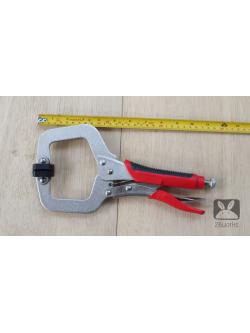 คีมล็อคตัว C 11 นิ้ว ปากมียางรอง