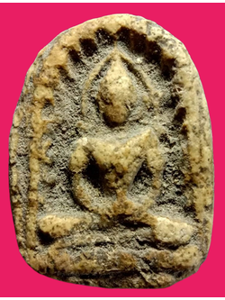 1125 พระซุ้มกอ พิมพ์ใหญ่ มีลายกนก เนื้อผงพุทธคุณ มีบัตรพระแท้ กรุวัดระฆัง