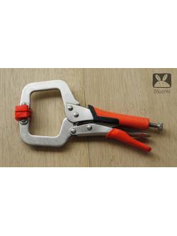 คีมล็อคตัว C รุ่น 9 นิ้ว + ปากยาง รุ่นประหยัด