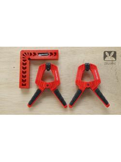 Clamping squares 4 นิ้ว + ตัวหนีบเล็ก 2 ตัว