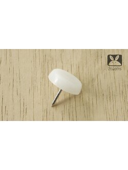 ปุ่มรองขามีตะปู 21x5.5 mm สีขาว