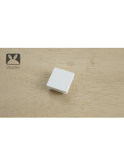 พลาสติกปิดเหล็กกล่อง 38x38 mm (1.5 นิ้ว) สวมใน สีขาวนวล