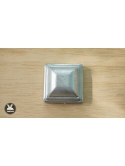 ฝาปิดหัวเสา 50x50 mm เหล็กชุบ สวมนอก