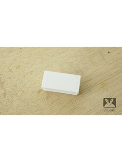 พลาสติกปิดเหล็กกล่อง 25x50 mm (1x2 นิ้ว) สวมใน สีขาวนวล