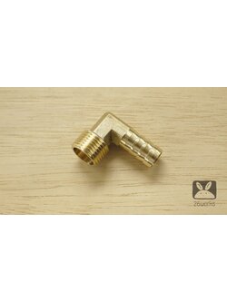 หางปลาไหล 14 mm เกลียวนอก 1/2 นิ้ว 90 องศา