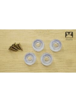 ยางรองแบบใส 25 mm พร้อมสกรู ชุดละ 4 ชิ้น