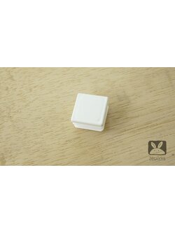 พลาสติกปิดเหล็กกล่อง 25x25 mm (1 นิ้ว) สวมใน สีขาวนวล