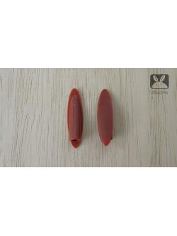 ฝาปิดรูเฉียง 9 mm สีแดงอมน้ำตาล รุ่นประหยัด ถุงละ 100 ตัว