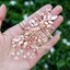 หวีสับโรสโกลด์ pink gold ประดับพลอยสังเคราะห์สีชมพู แซมลูกปัด