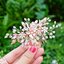หวีสับโรสโกลด์ pink gold ประดับพลอยสังเคราะห์สีชมพู แซมลูกปัด