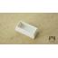 พลาสติกปิดเหล็กกล่อง 25x50 mm (1x2 นิ้ว) สวมใน สีขาวนวล
