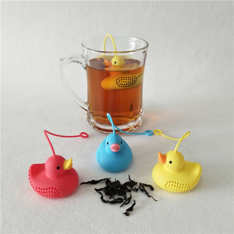 พร้อมส่ง ที่กรองชา ซิลิโคน tea infuser ลายเป็ดน้อย มี 3 สี