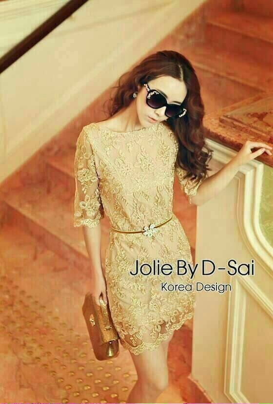 พร้อมส่ง ชุดเดรสเนื้อผ้าลายตาข่ายแบบซีทรู