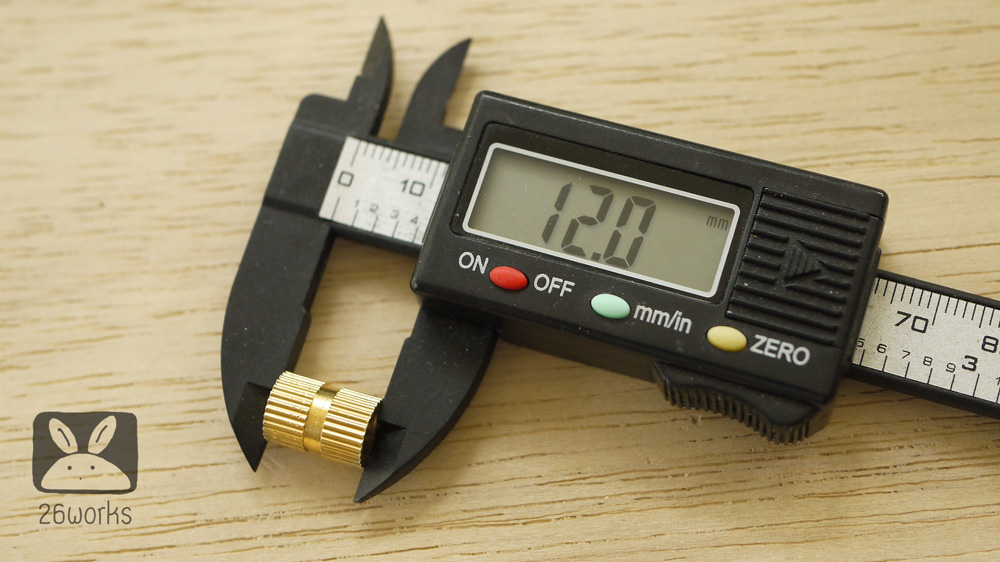 พุกตัวเมียทองเหลือง M6x12 mm แบบตัน