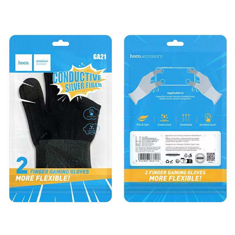 Hoco GA21 Eagle Claw silver fiber two-finger gaming glove (2Pcs) ถุงมือเกมมิ่งแบบสองนิ้ว