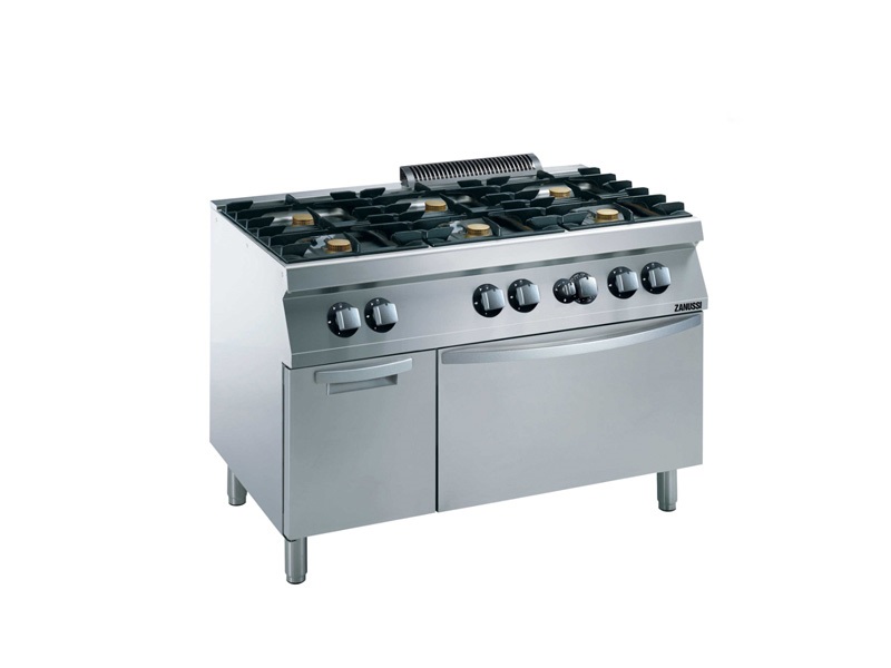 เตาแก๊ส 6-BURNER GAS RANGE+GAS OVEN ZANUSSI