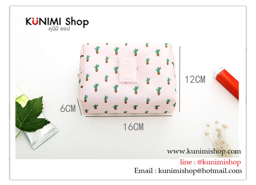 กระเป๋าใส่ของใช้ เครื่องสำอางค์ อุปกรณ์แต่งหน้า อุปกรณ์อาบน้ำ สบู่ โฟมล้างหน้า แปรงสีฟัน ยาสีฟัน เปิดหยิบใช้งานได้สะดวก พกพาเวลาเดินทางท่องเที่ยวต่างๆ มีให้เลือกหลายลายครับ ขนาด กว้าง 16 * สูง 12 * หนา 6 ซม.