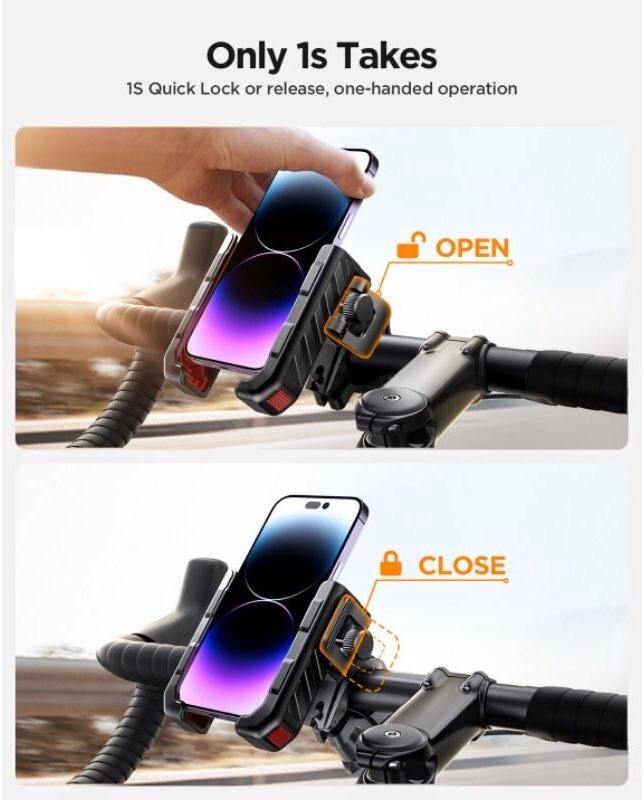 Joyroom ZS266 Quick Lock Phone Holder ที่จับมือติดมอเตอร์ไซค์ แบบปลดล็อคเร็ว
