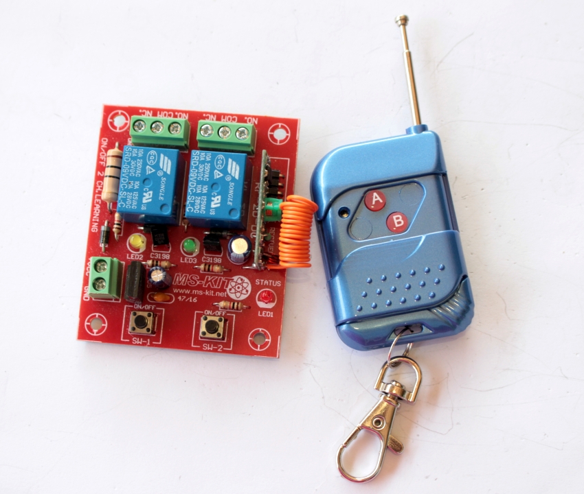 RF -2D รีโมทคอนโทรล 2 ช่อง ใช้ไฟ DC