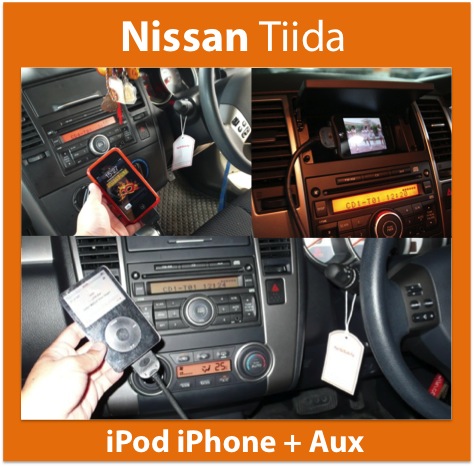 Tiida iPod iPhone iPad Aux interface
