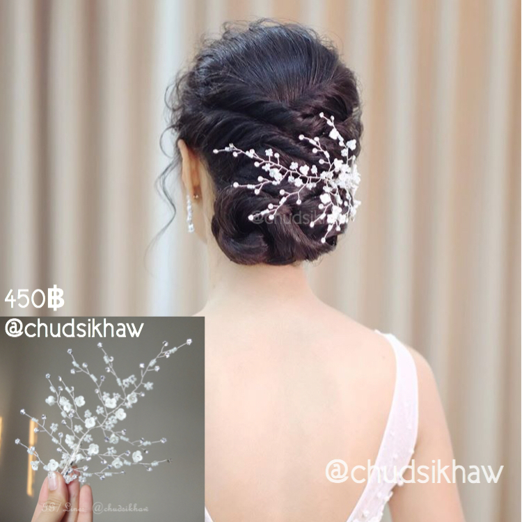 กิ๊บติดผมดอกไม้ขาวเล็กๆ