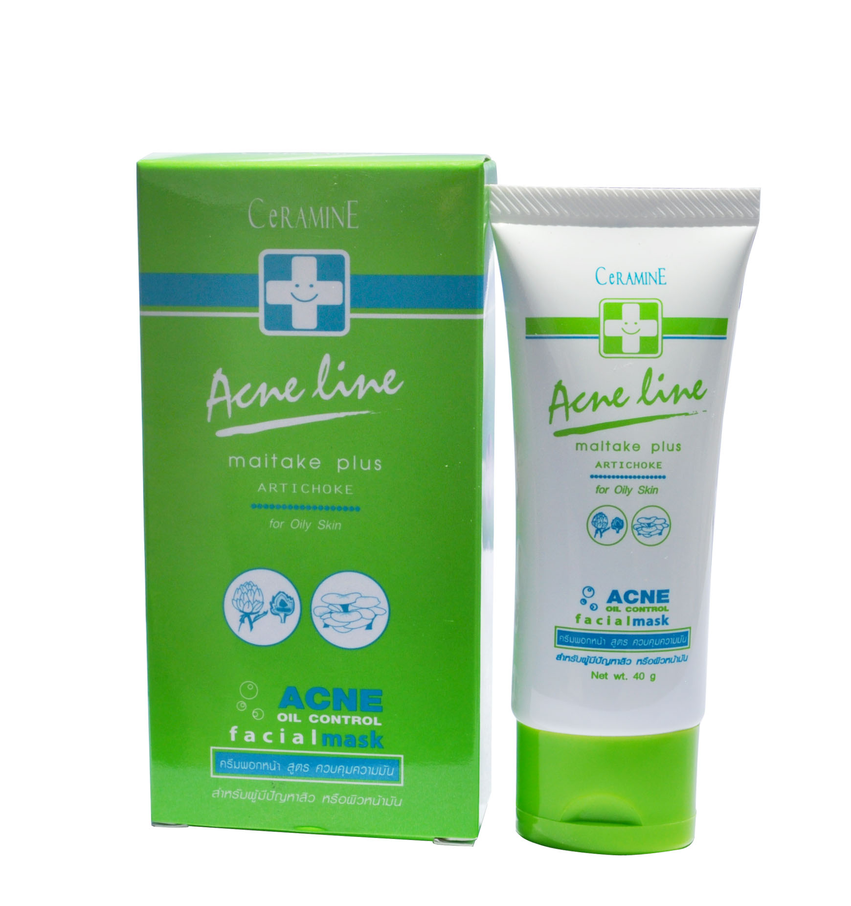CeRAMINE Acne Line Maitake Plus Artichoke Facial Mask เซอรามายน์ แอคเน่ ไลค์ ไมตาเกะ พลัส อาร์ติโช๊ค เฟเชียล มาส์ค