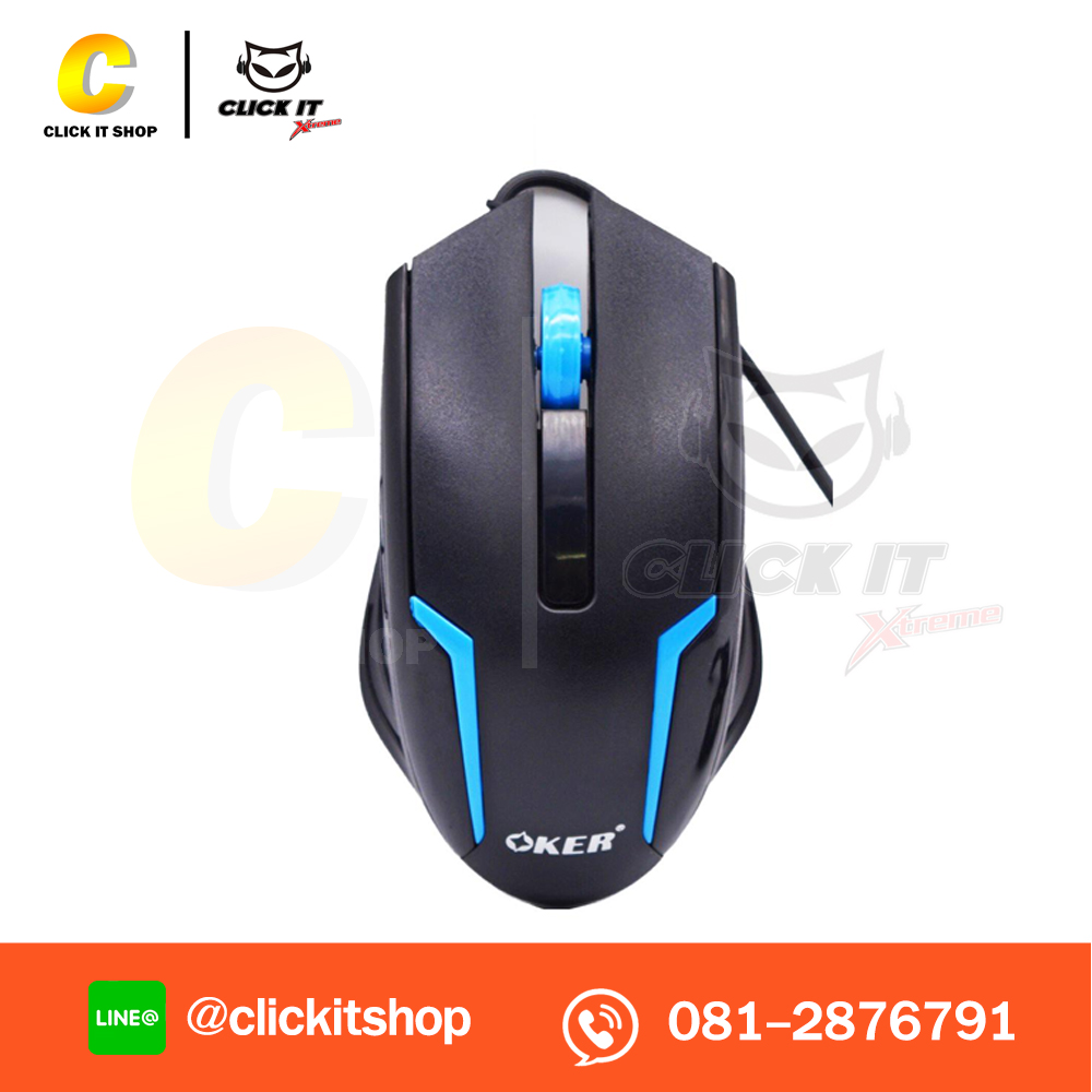 MOUSE USB OKER OP-187 - คละสี