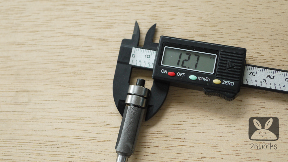 Trimmer bits ลูกปืนล่างแบบคู่ คม4 หุน x 25 mm รุ่นประหยัด