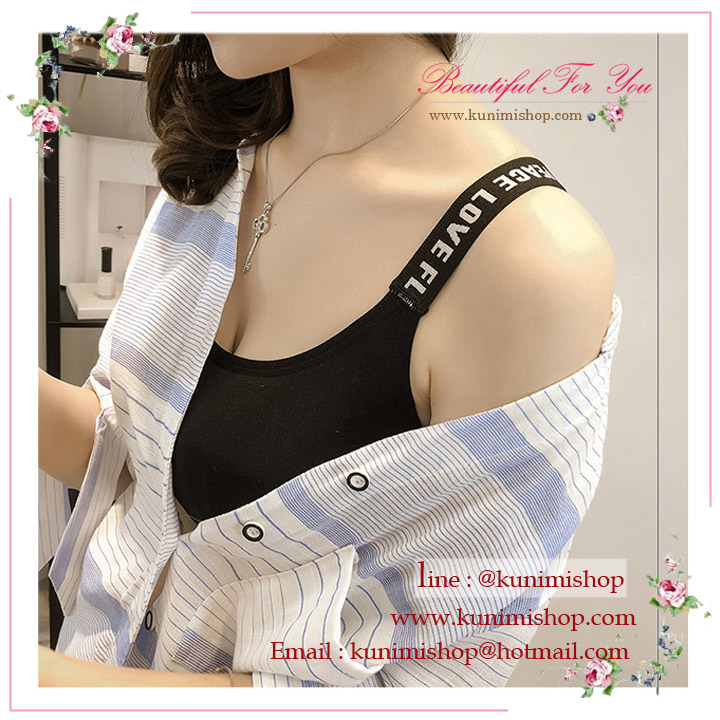 เสื้อกล้าม เสื้อซับในแบบครึ่งตัว แนวสปอรต์ กีฬา