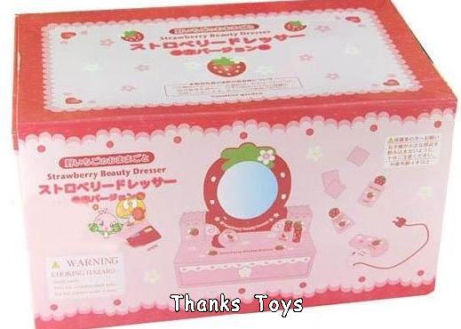 ชุดโต๊ะเครื่องแป้งสตรอเบอร์รี่สีแดง