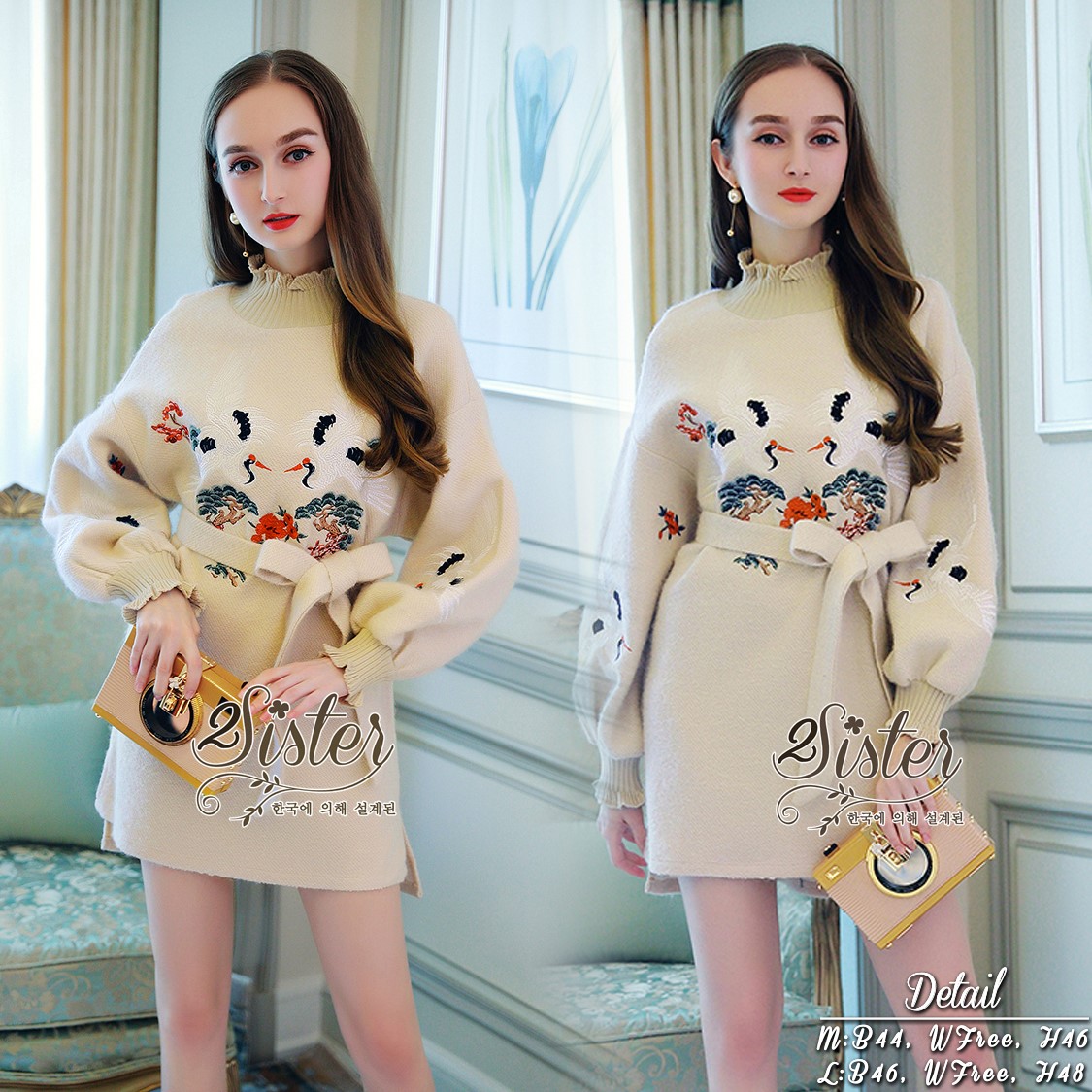 เสื้อเกาหลี พร้อมส่ง เสื้อกันหนาว ทรงover size