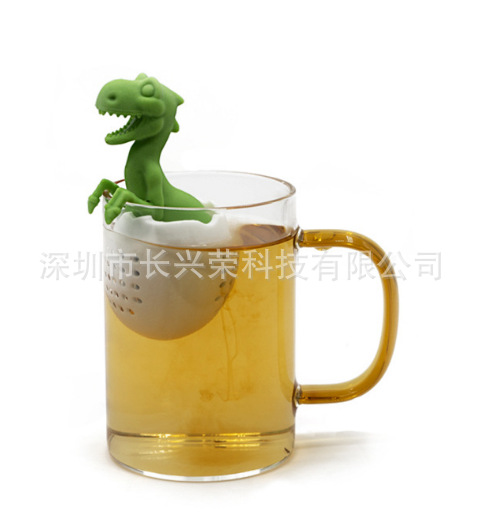 ที่กรองชา ซิลิโคน tea infuser ลายไดโนเสาร์ Dinosour มี 2 สี