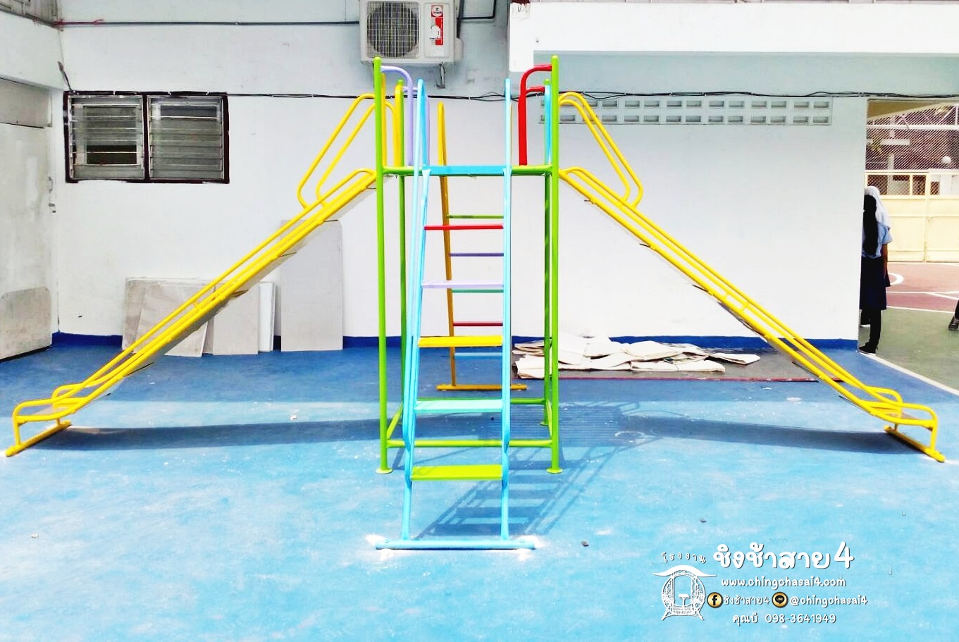 กระดานลื่น2ทาง(ที่ลื่นคนละฝั่ง) สูง150cm.