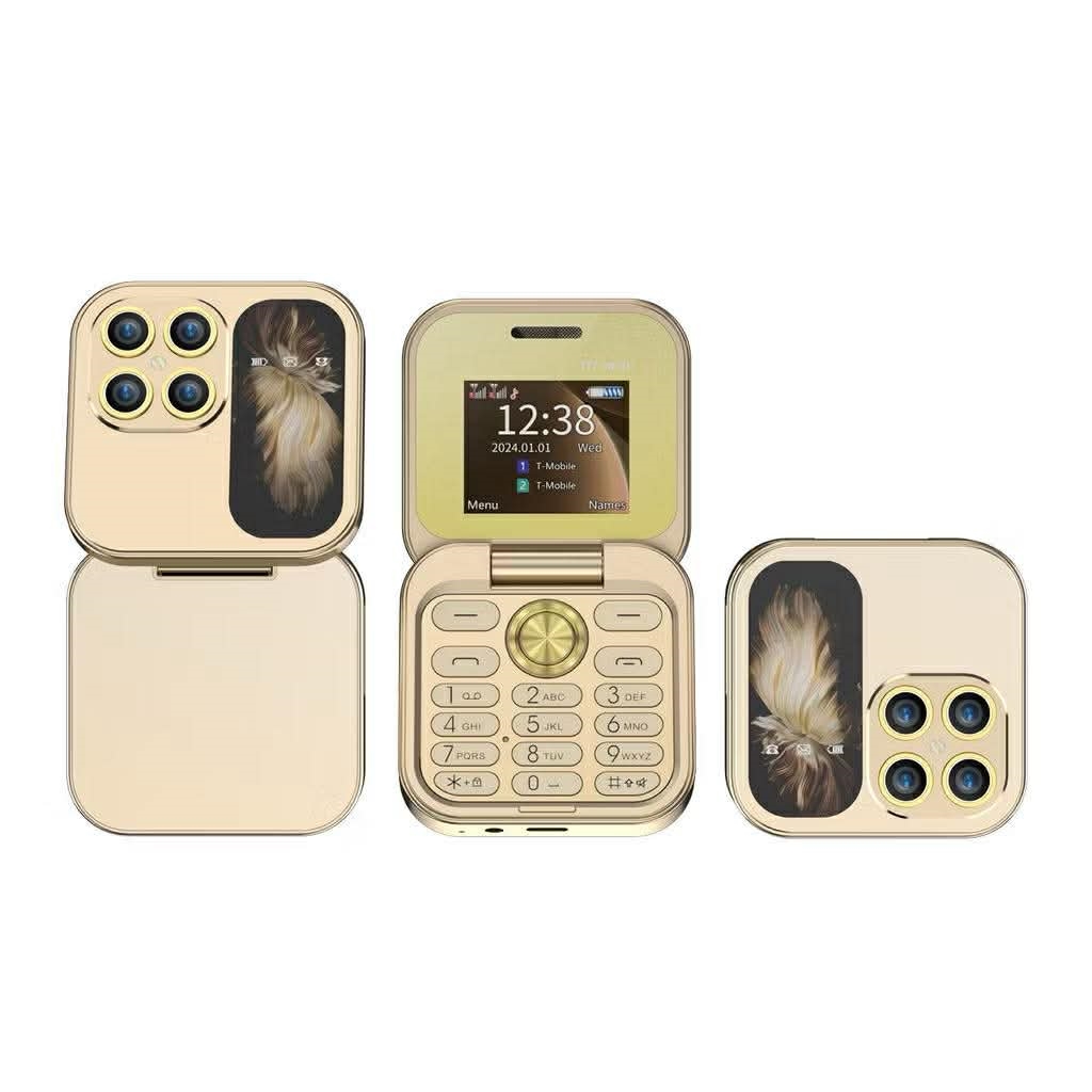 โทรศัพท์ มือถือ ฝาพับ i17pro mini phone ใส่ได้ 2 ซิม ถ่ายรูปได้ ขนาดกะทัดรัด พกพาสะดวก ดีไซน์สวยมาก