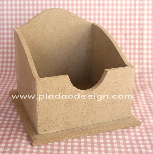 ชิ้นงานดิบไม้ MDF ทำ Decoupage งานเพนท์ กล่องใส่รีโมท 6"x6"x5"