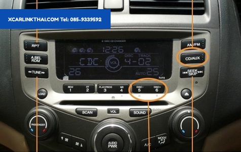 สามารถใช้ปุ่มที่หน้าวิทยุควบคุม USB, iPod, iPhone, iPad, Android, Bluetooth ได้เลย. เช่น ปุ่ม Seek Track ใช้สำหรับเปลี่ยนเพลง, ปุ่ม 5/6 ใช้สำหรับเปลี่ยน Folder ใน USB หรือ Playlist ใน iPod iPhone iPad.