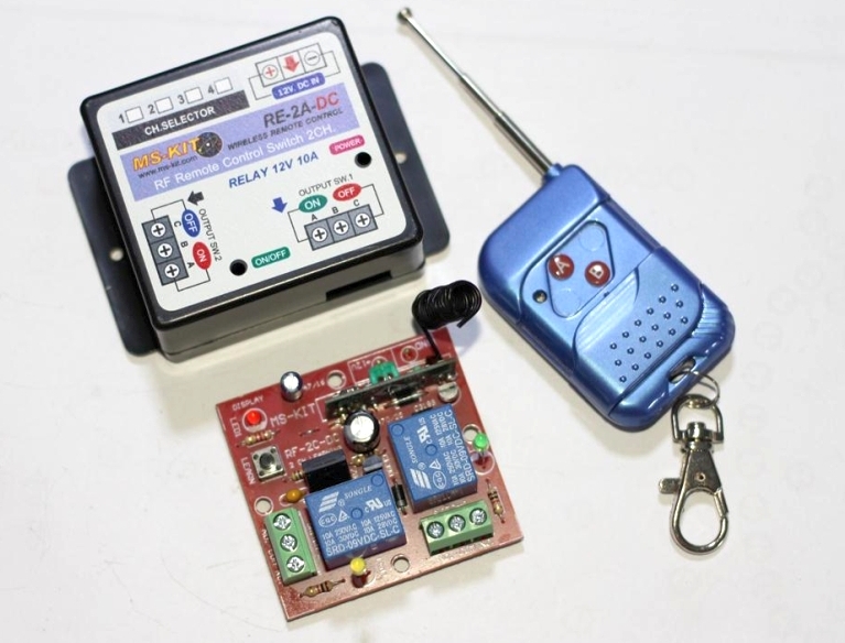 RF-2C รีโมทสวิตช์ 2 ช่อง ใช้ไฟ DC