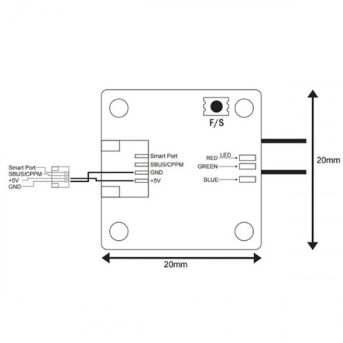 FrSky XSR-E/XSR-M Receiver 16CH S.BUS W/Smart Port
