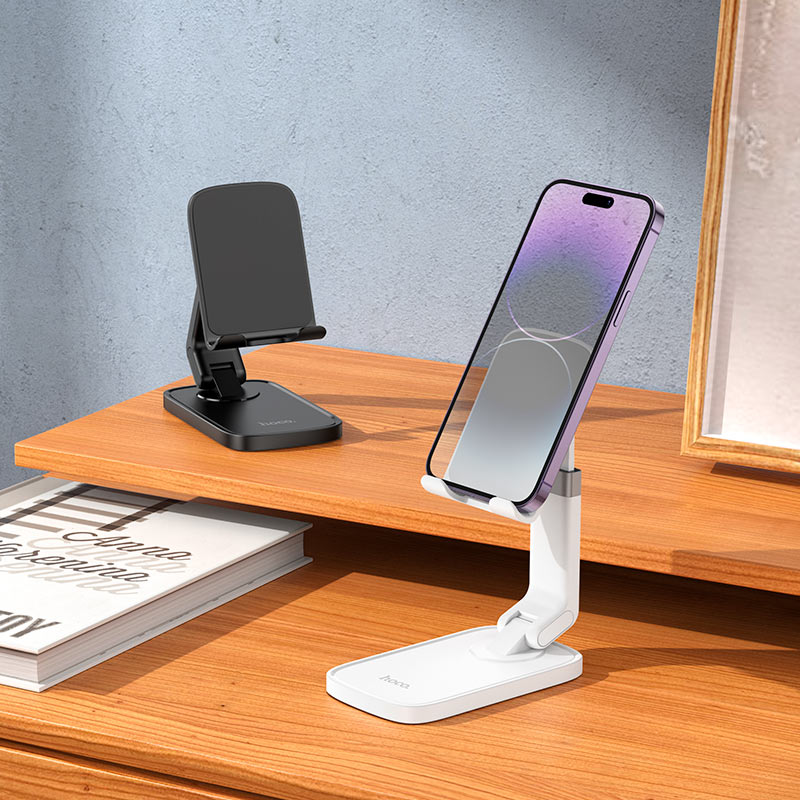 Hoco Tabletop holder “HD8 Blackfish” folding desktop stand ขาตั้งมือถือพับเก็บได้