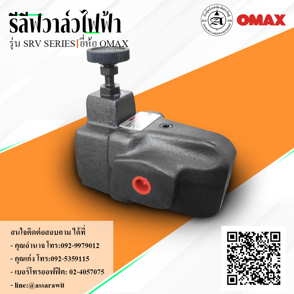 รีลีฟวาล์วแบบควบคุมด้วยโซลินอยด์ OMAX Hydraulic SRV Series