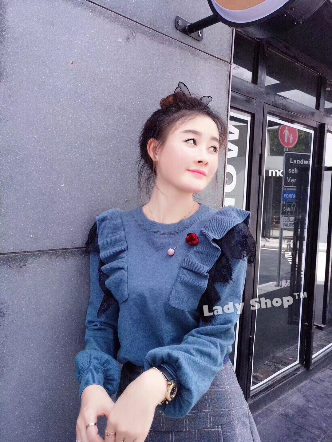 เสื้อเกาหลี พร้อมส่ง เสื้อเกาหลี ทรงแขนพอง