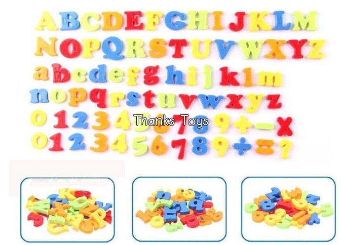 ตัวอักษรแม่เหล็ก Latters & Numbers แบบขวดโหลพลาสติก