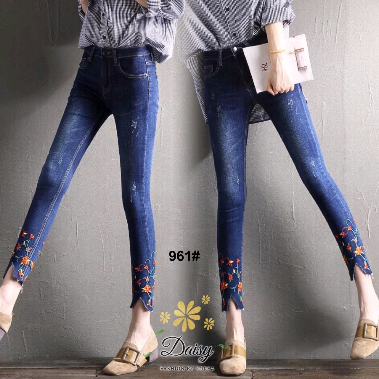 พร้อมส่ง กางเกงยีนส์ ทรงเดฟ ผ้ายีนส์ฮ่องกง