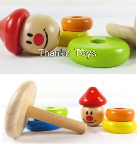 บล็อกไม้สวมเสาตัวตลก