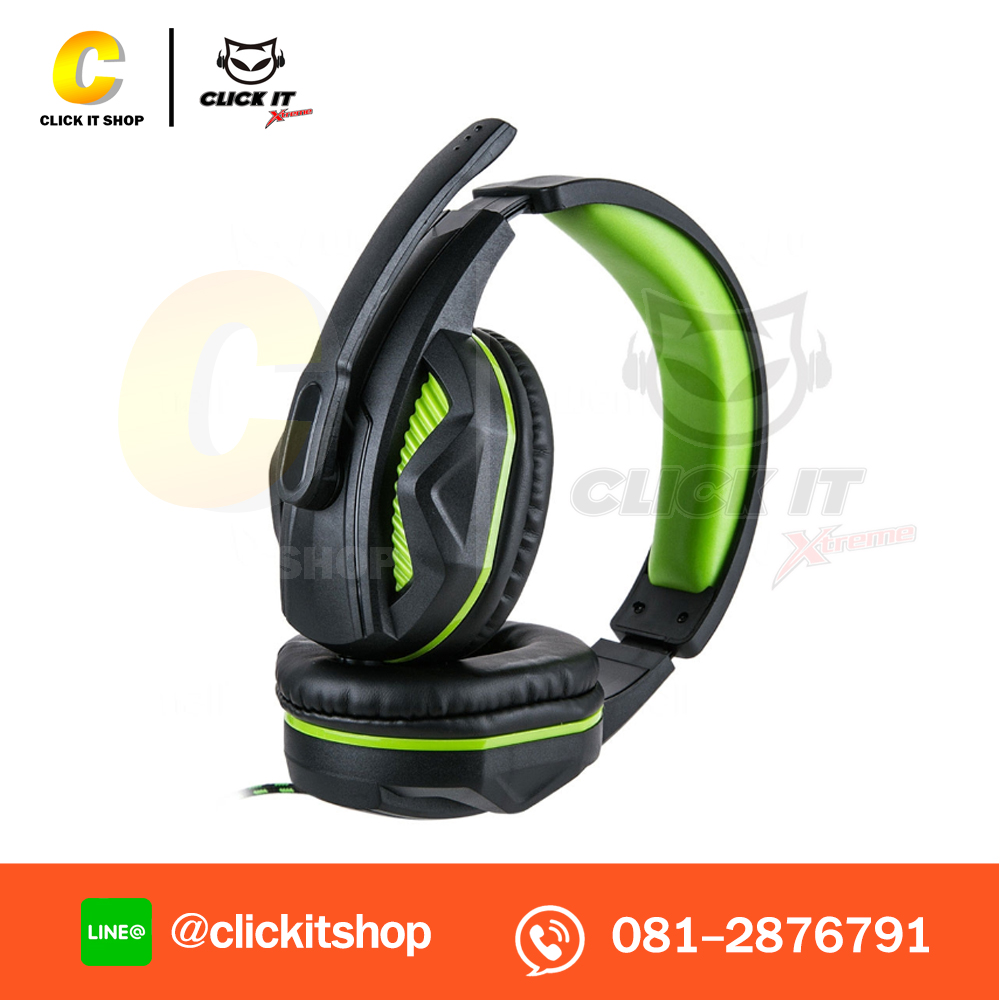 HEADSET+MIC ANITECH AK75 - GREEN/BLACK