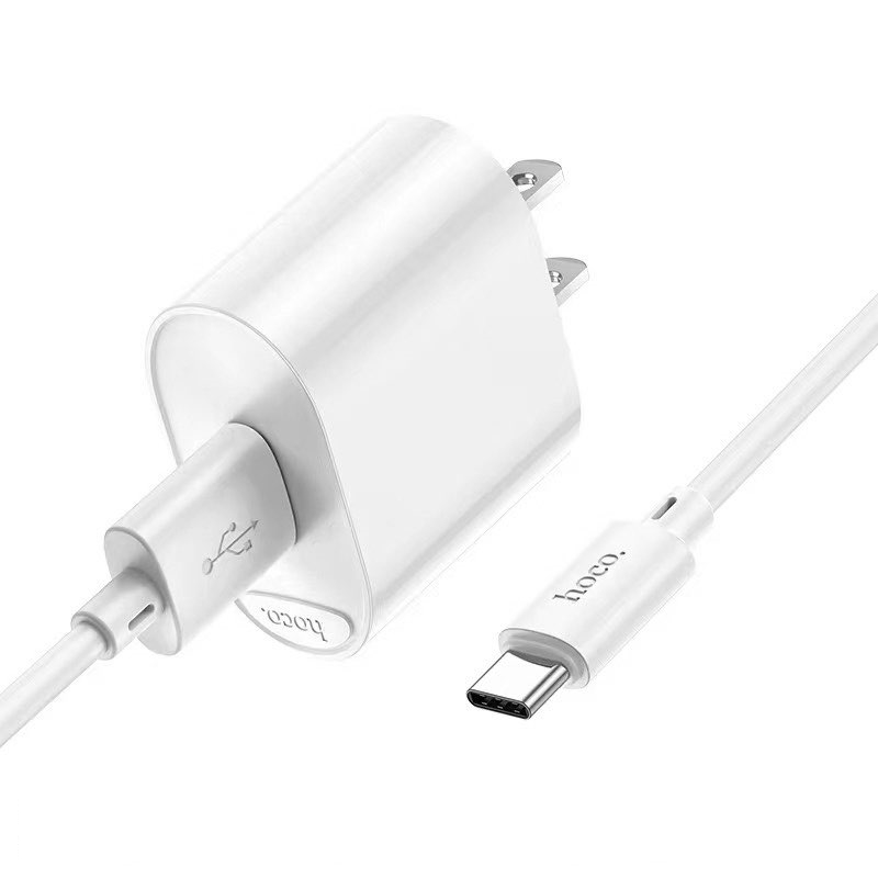 หัวชาร์จพร้อมสายชาร์จ Hoco Wall charger “C109 Fighter” QC3.0 US Type-C cable set