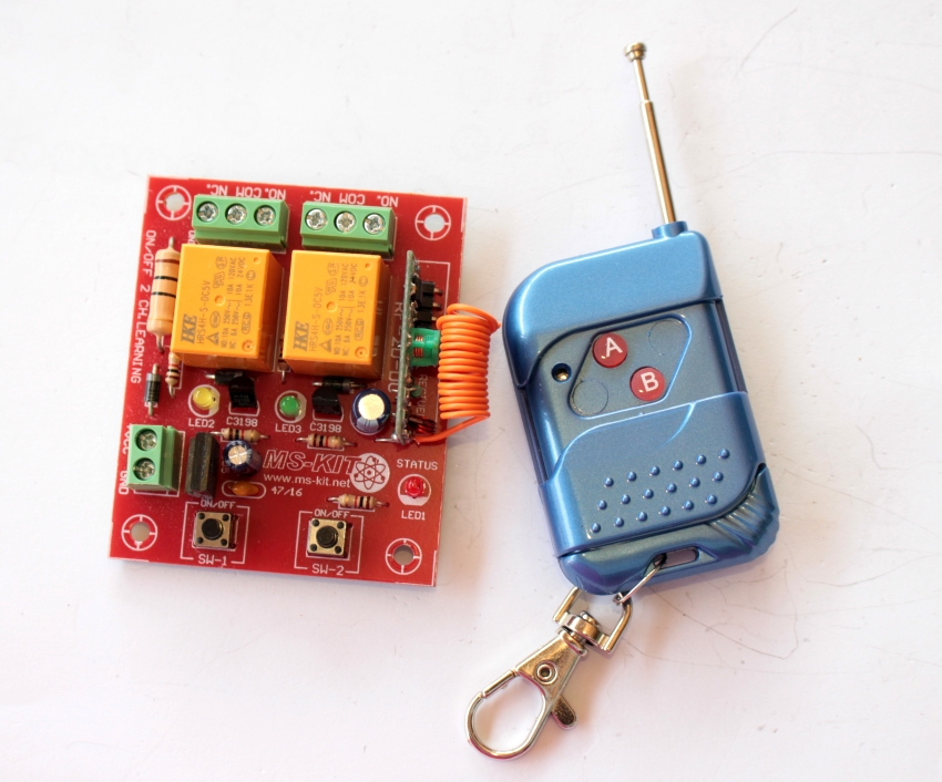 RF -2D รีโมทคอนโทรล 2 ช่อง ใช้ไฟ DC