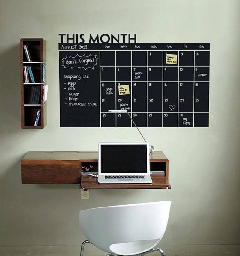 PLANNER CALENDAR ปฏิทินติดฝาผนัง เขียน ลบ ออกได้ แถมปากกา สีขาว 1 ด้าม