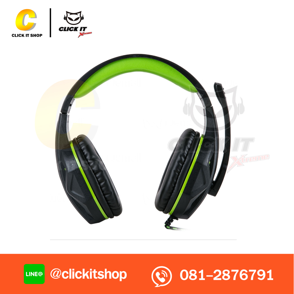 HEADSET+MIC ANITECH AK75 - GREEN/BLACK